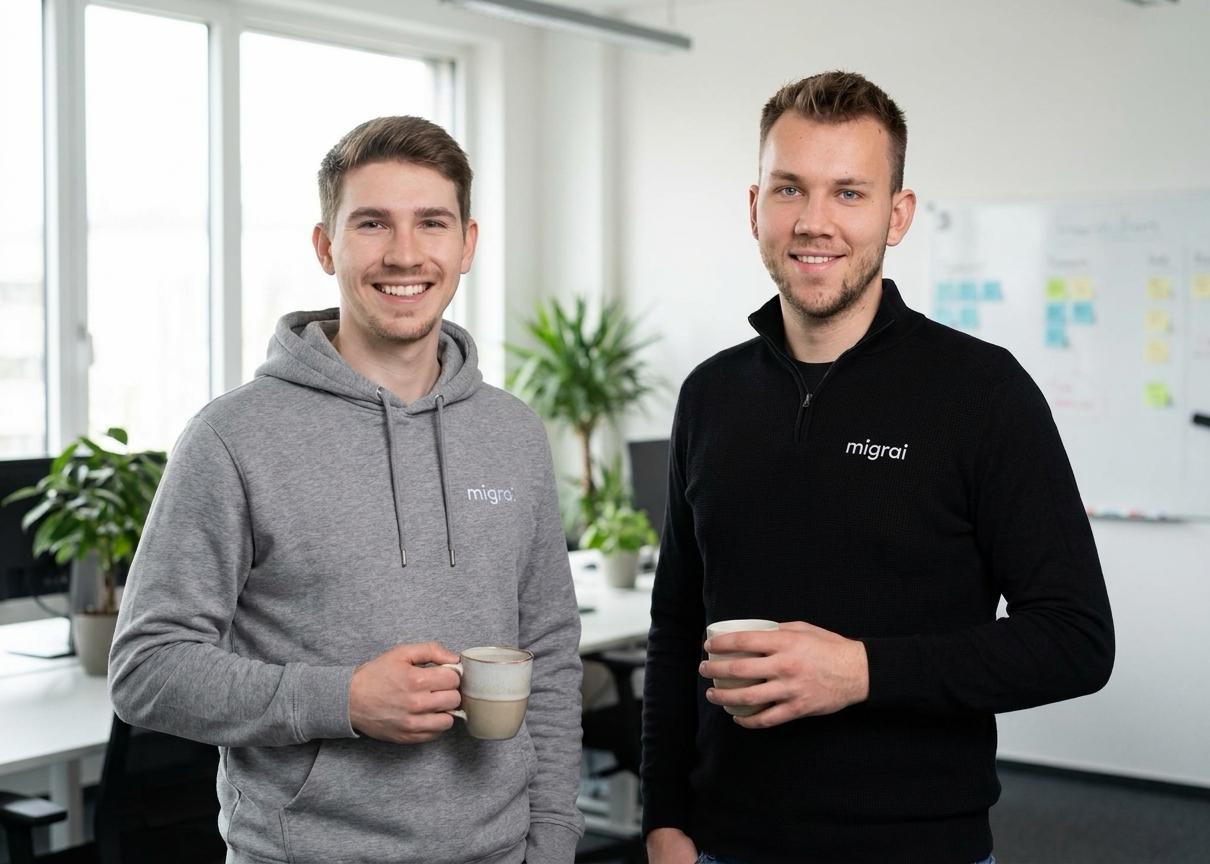 Bastian Jaeger und Stefan Wigbers, Gründer von Migrai